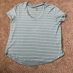 volcom teal and white t-shirt
